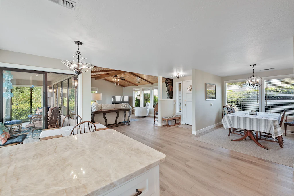 Wide open floorplan at Harris Beach Overlook, a Brookings Vacation Rental