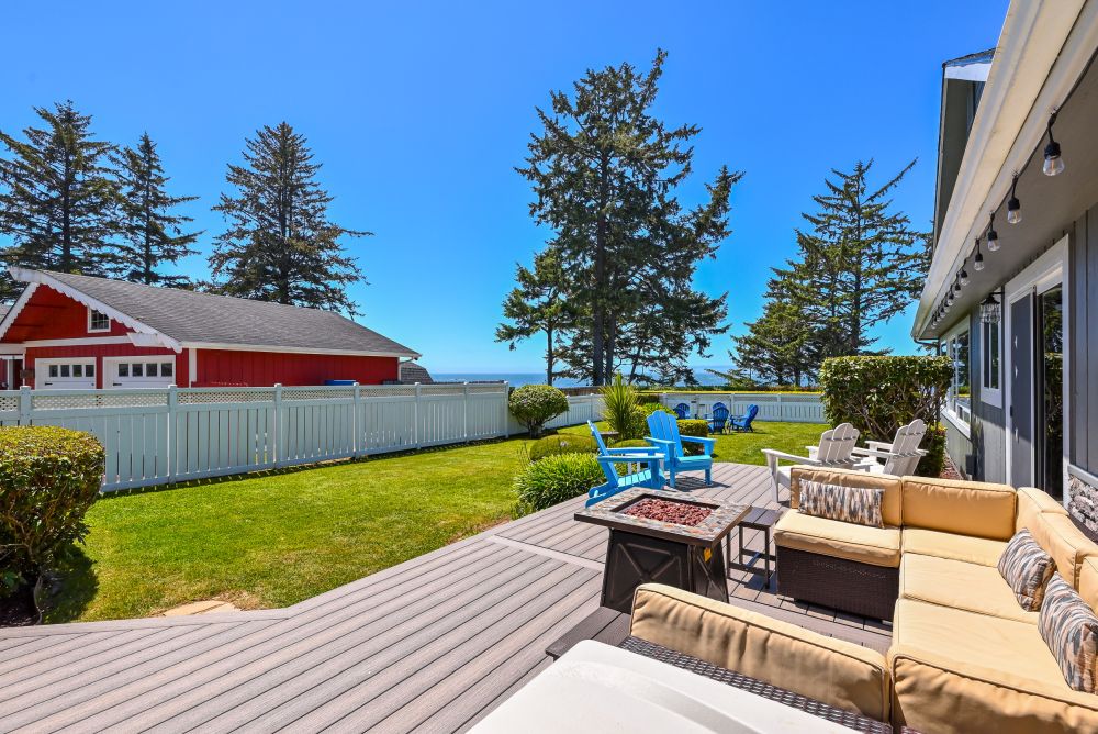 A photo of one of the decks at Paradise Found