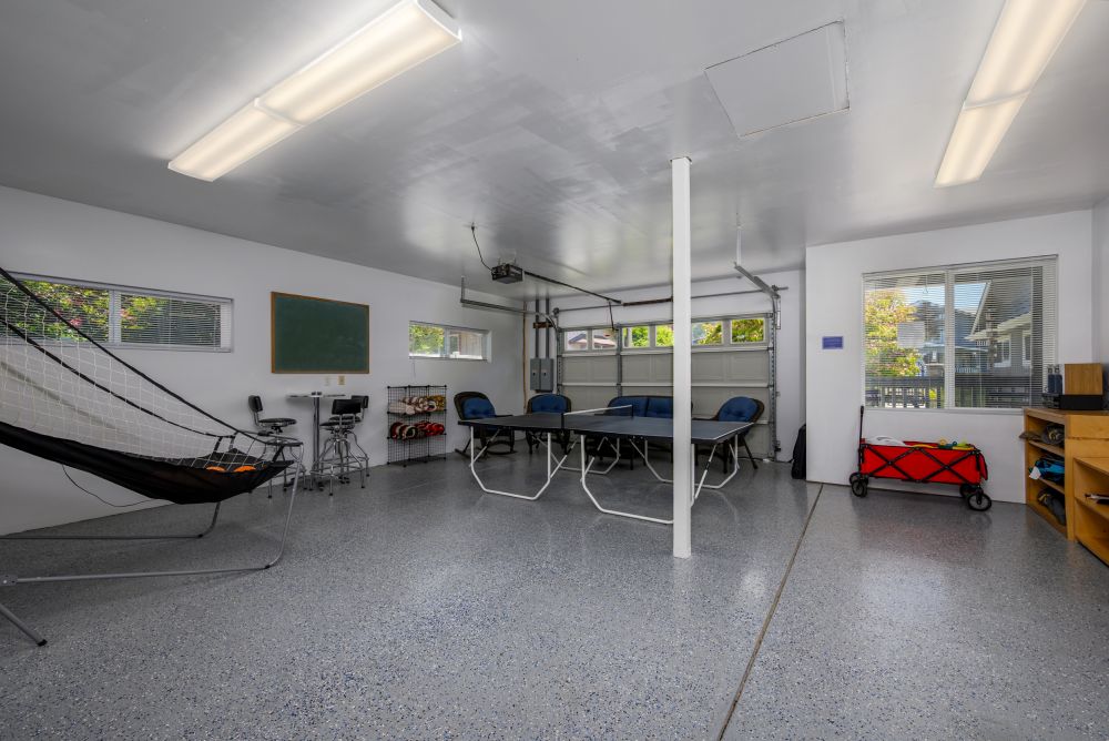 A photo of even more games at Paradise Found - ping pong, shooting hoops & more