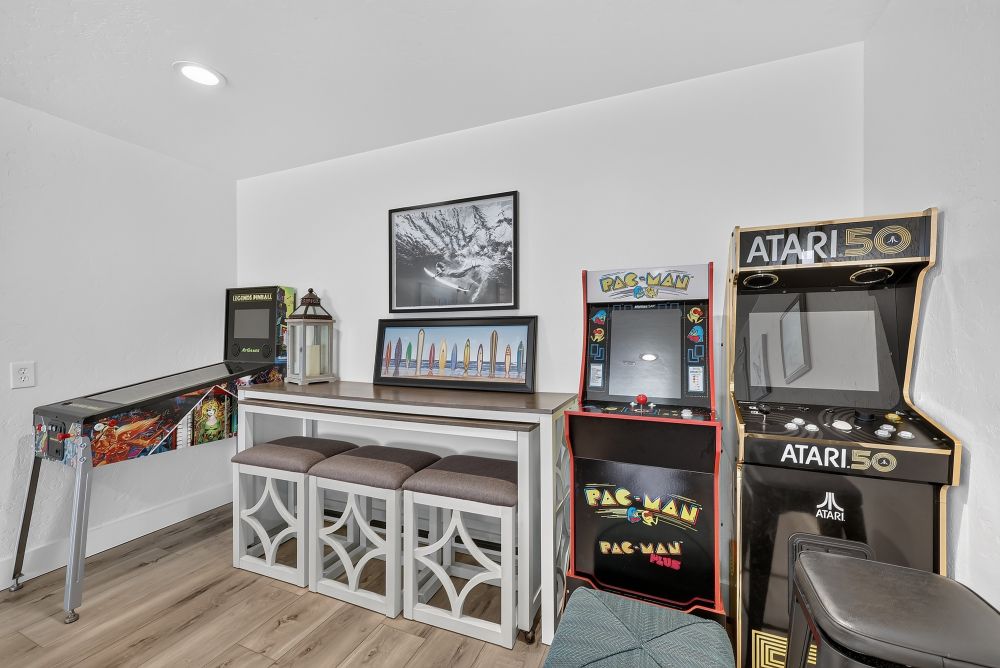 Game room at Day Dreamin', A Brookings Vacation Rental Home