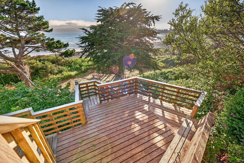 Staircase to the beach at Day Dreamin', A Brookings Vacation Rental Home